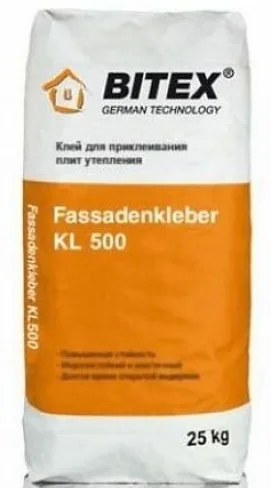 Клей для утеплителя BITEX FassadenKleber KL 500, 25кг