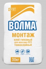 Клей гипсовый Волма Монтаж, 30кг (45шт/пал)